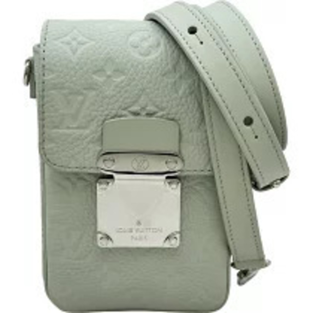 Louis Vuitton Lock Vertical Wearable Wallet Gray Taurillon Monogram Shoulder Bag